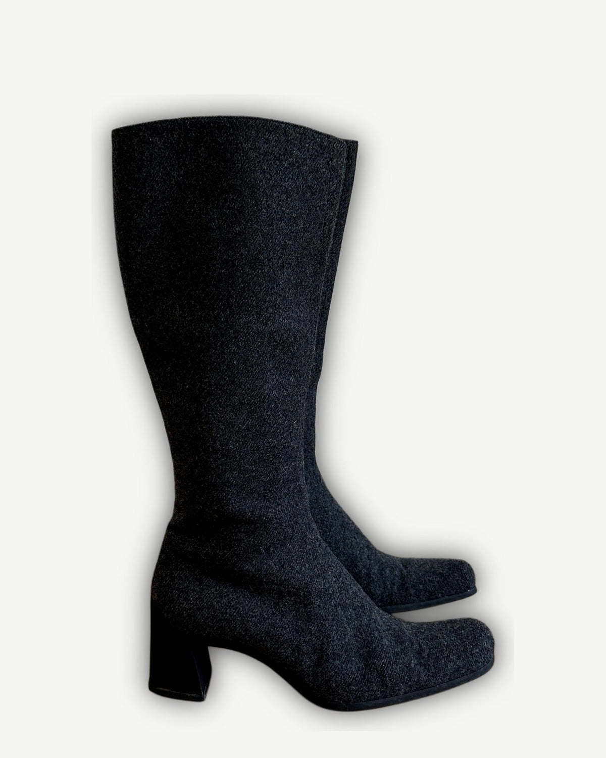 Prada FW99 Wool Heeled Boots