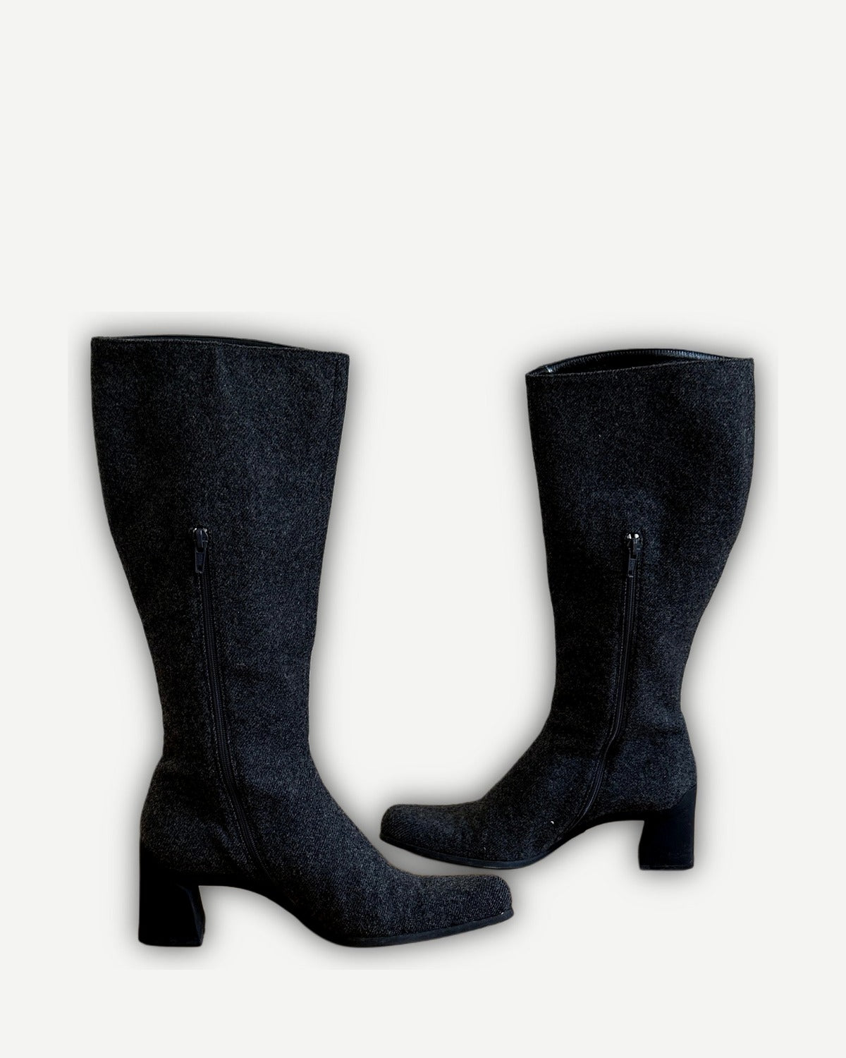 Prada FW99 Wool Heeled Boots