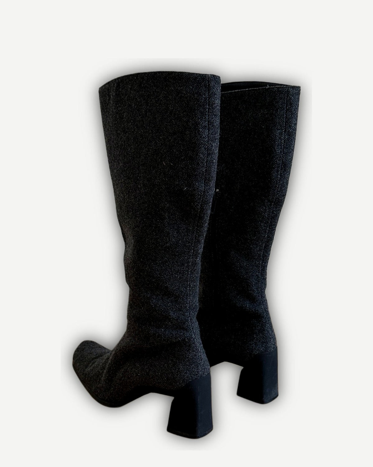 Prada FW99 Wool Heeled Boots
