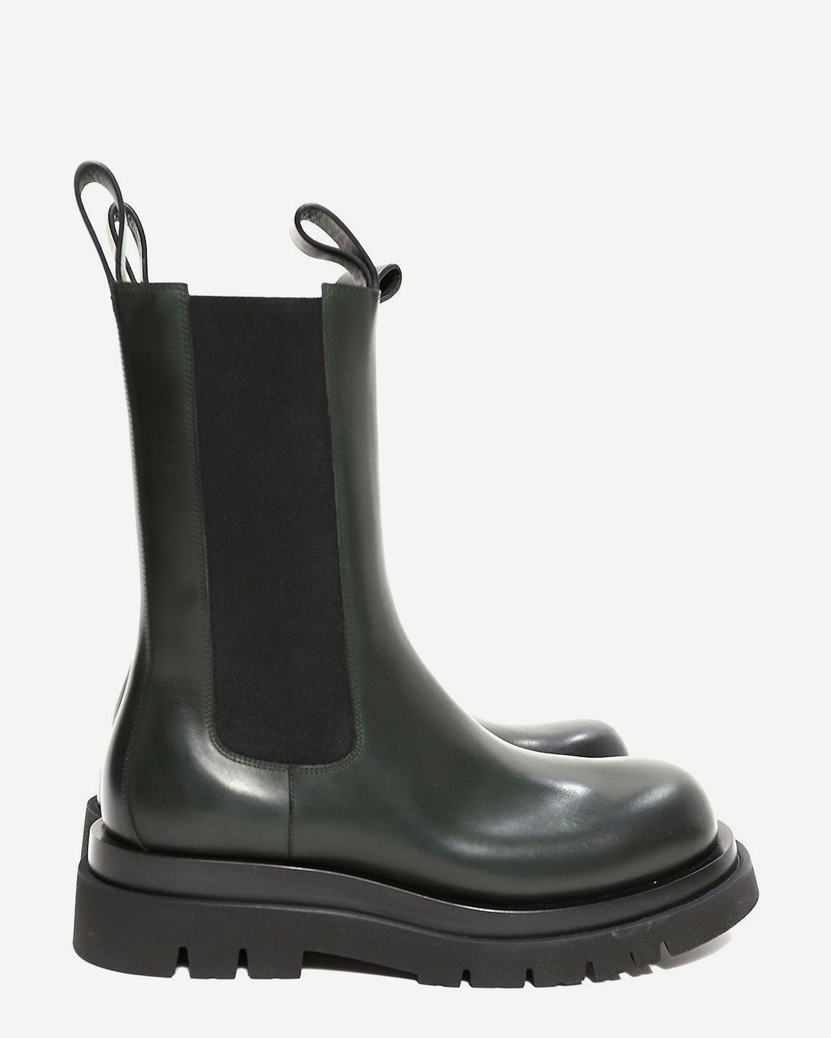 Bottega Veneta by Daniel Lee Bottle Green Lug Boots