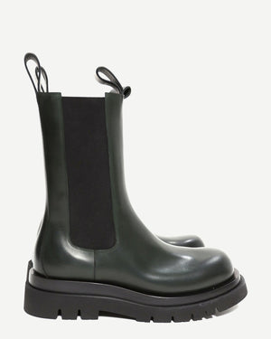 Bottega Veneta by Daniel Lee Bottle Green Lug Boots