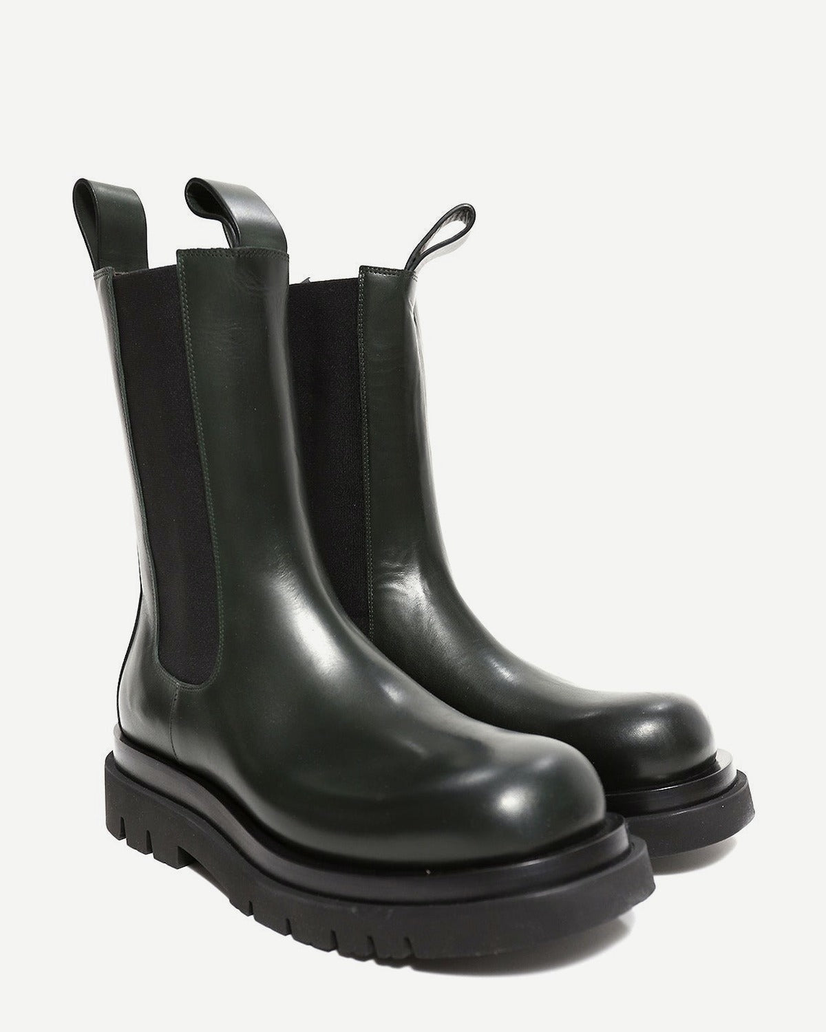 Bottega Veneta by Daniel Lee Bottle Green Lug Boots