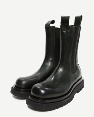 Bottega Veneta by Daniel Lee Bottle Green Lug Boots