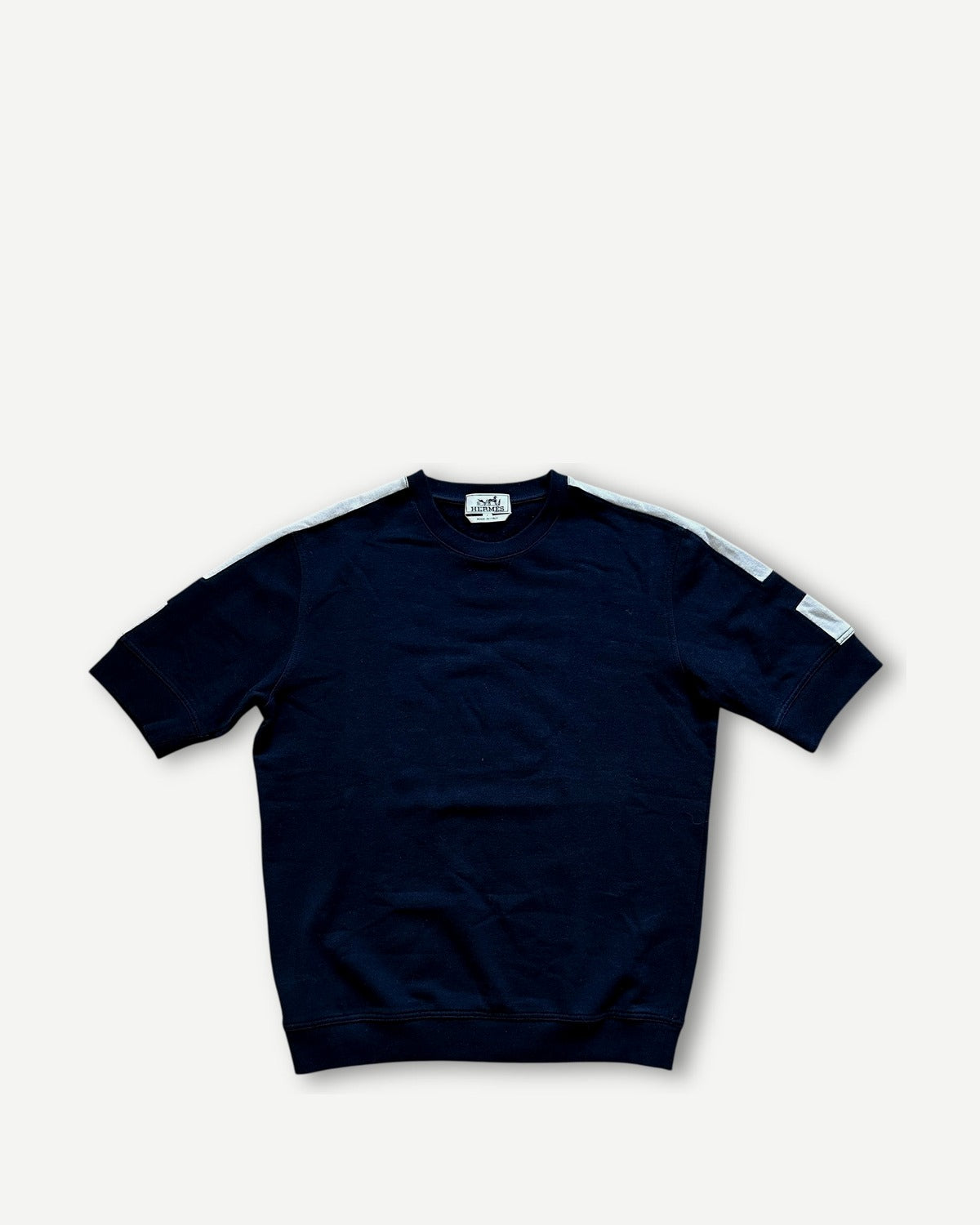 Hermès Short Sleeve Stripe Sweater