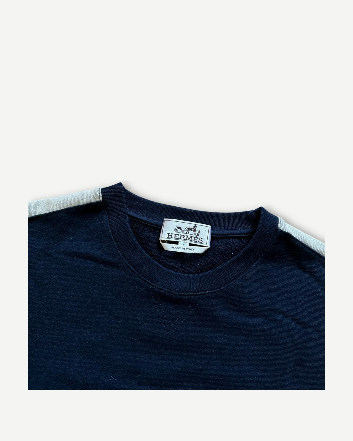 Hermès Short Sleeve Stripe Sweater