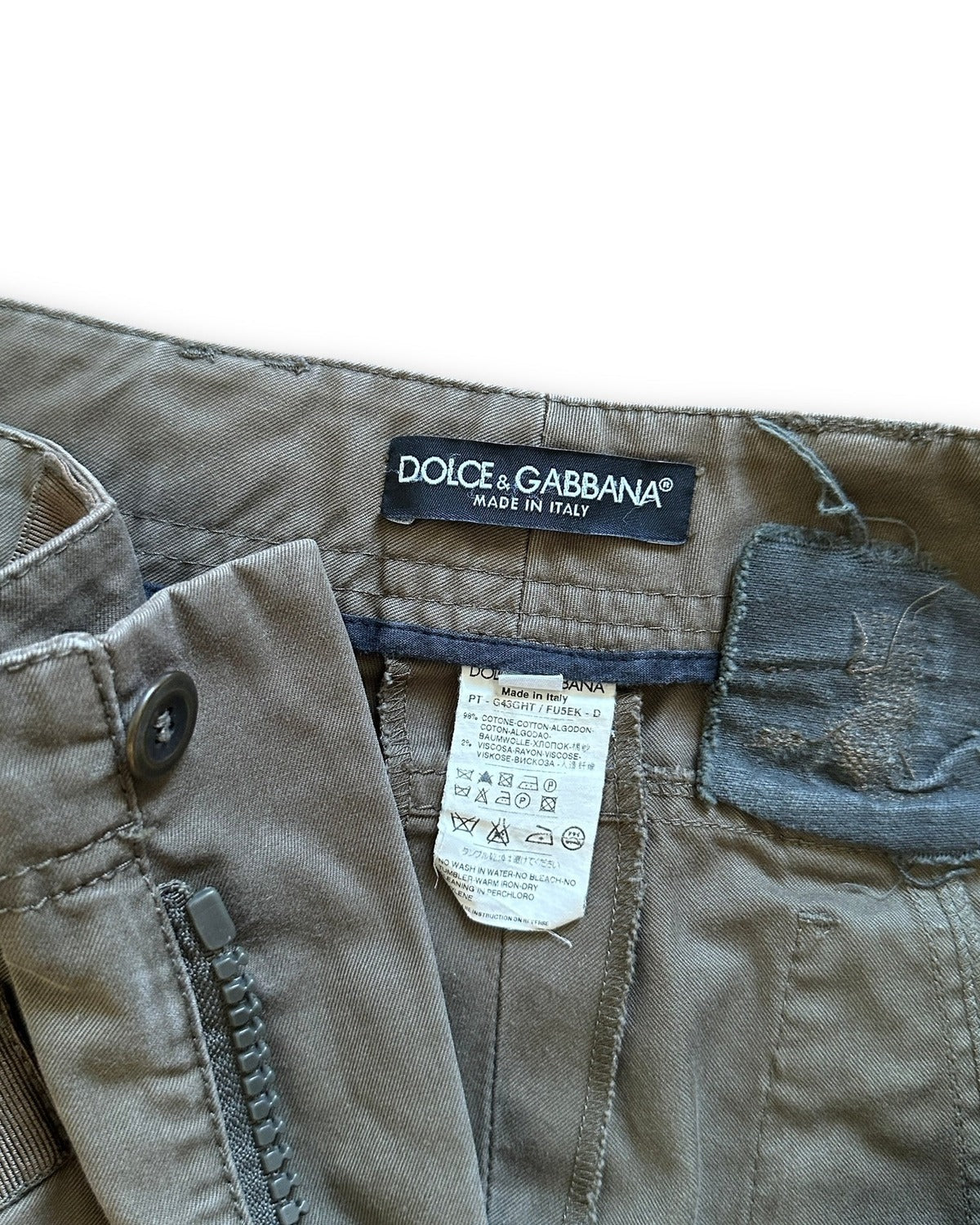 Dolce & Gabbana AW03 Zipped Cargo Pants