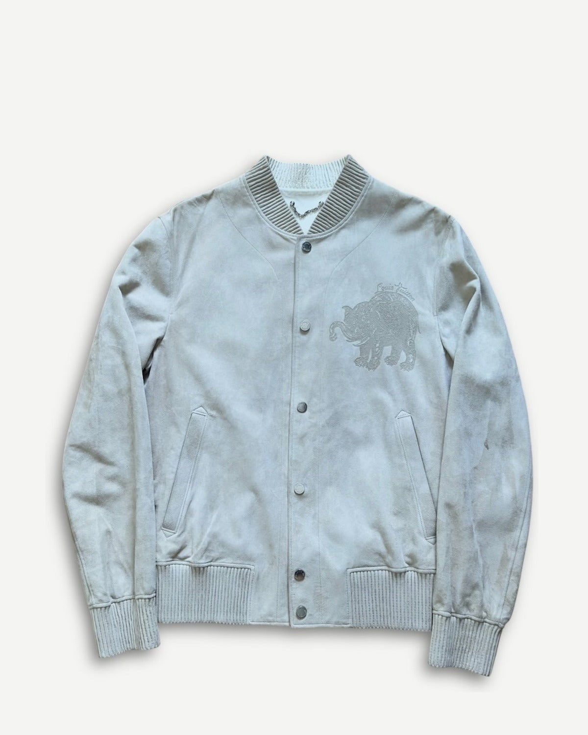 Louis Vuitton SS17 Chapman Suede Varsity Jacket
