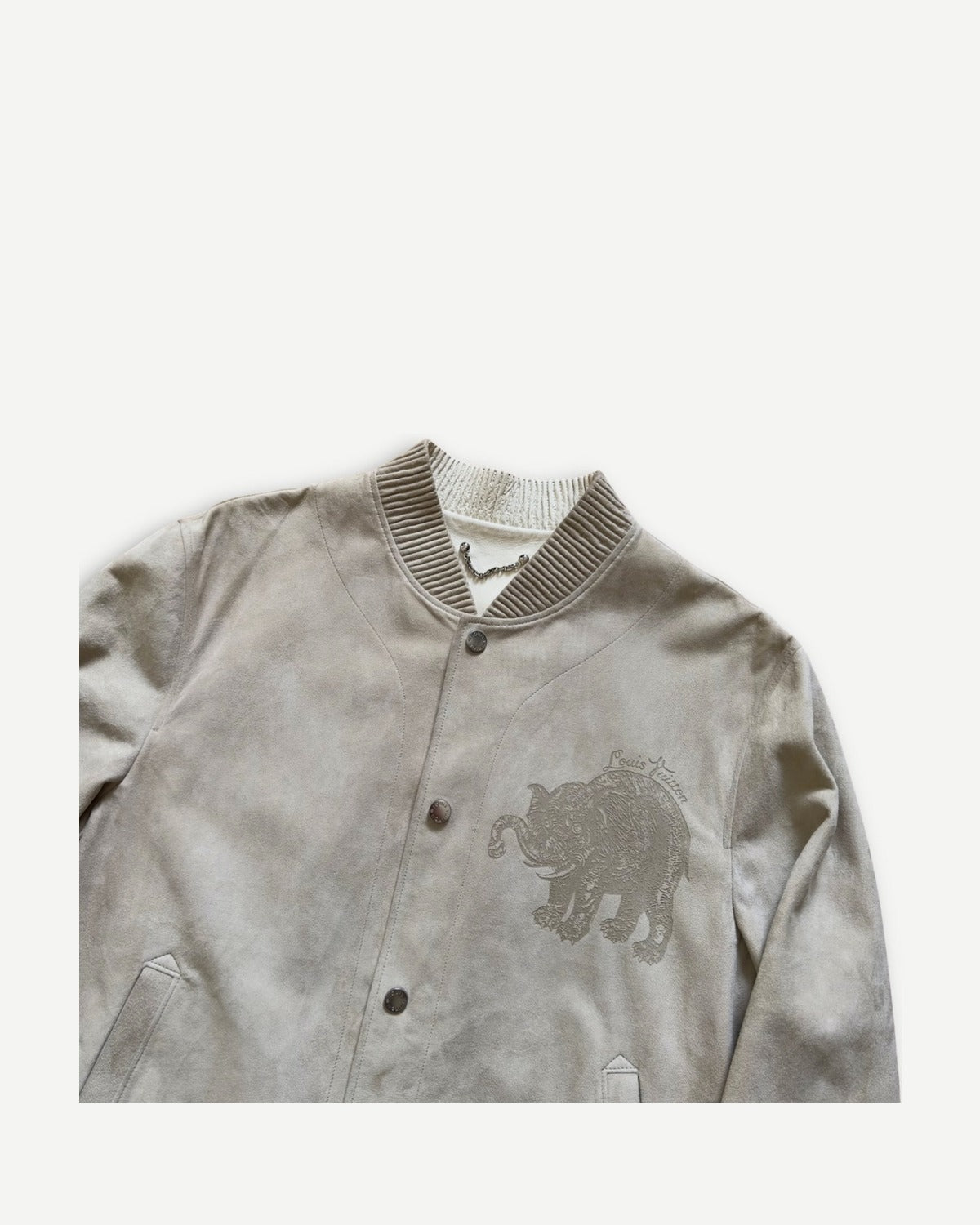 Louis Vuitton SS17 Chapman Suede Varsity Jacket