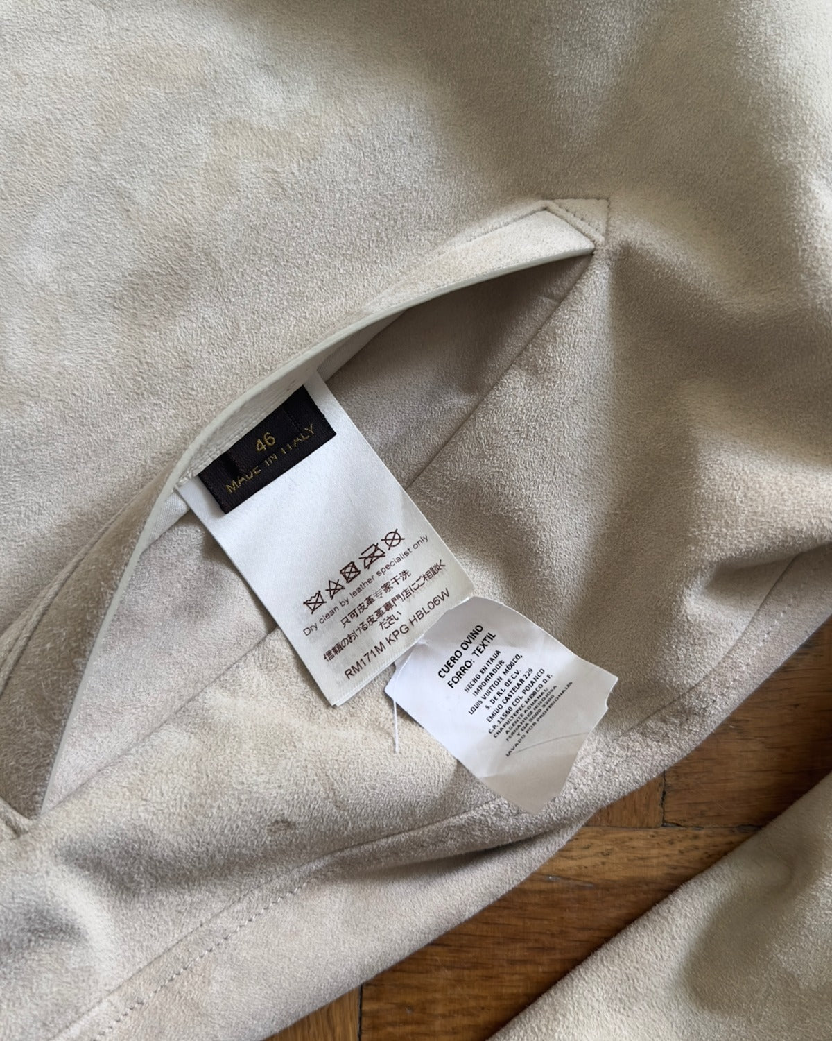 Louis Vuitton SS17 Chapman Suede Varsity Jacket
