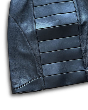 Louis Vuitton Black Leather Prototype Paneled Skirt