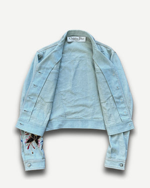 Christian Dior FW02 by John Galliano Butterfly Embroidered Denim Jacket