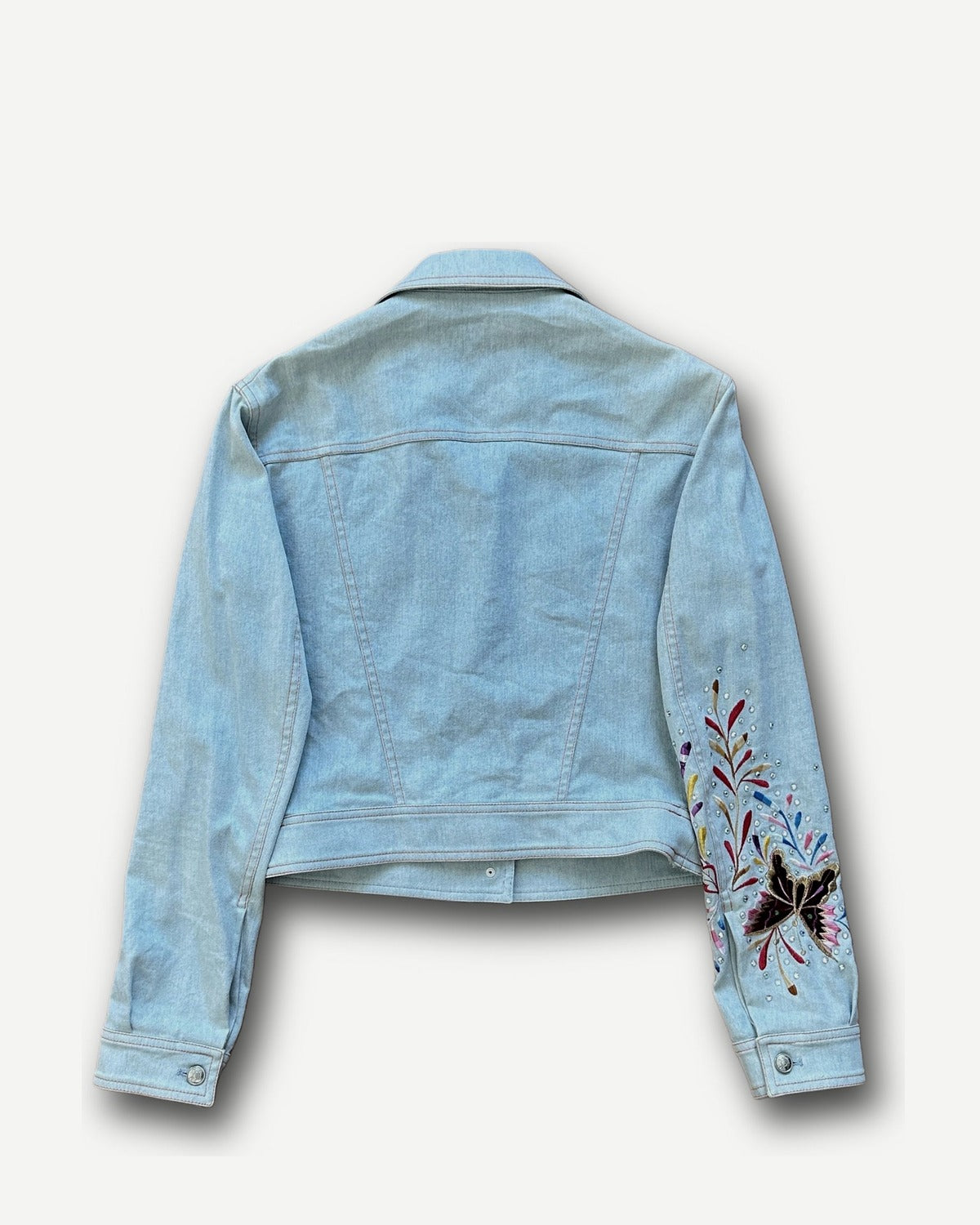 Christian Dior FW02 by John Galliano Butterfly Embroidered Denim Jacket