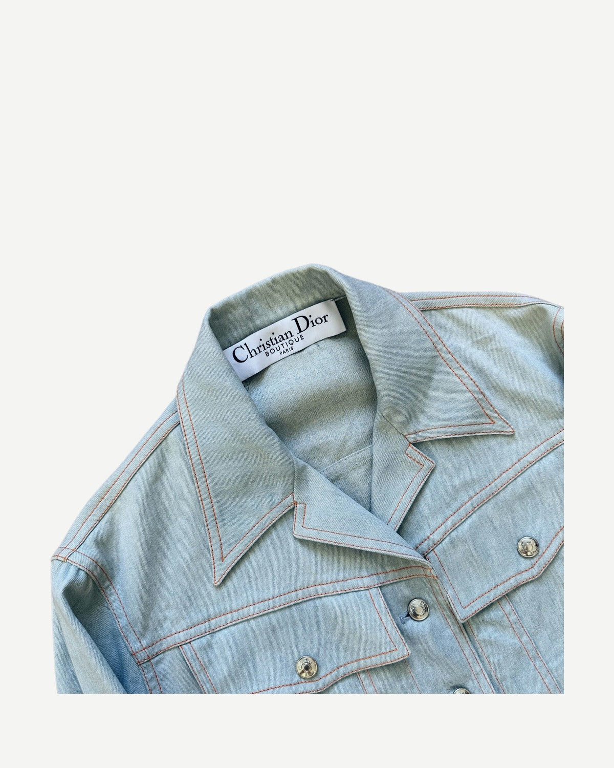 Christian Dior FW02 by John Galliano Butterfly Embroidered Denim Jacket