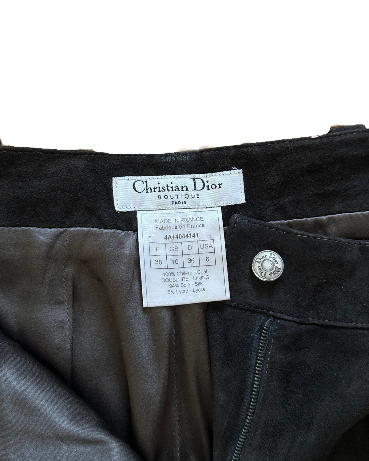 Christian Dior by John Galliano AW04 Studded Suede Biker Pants