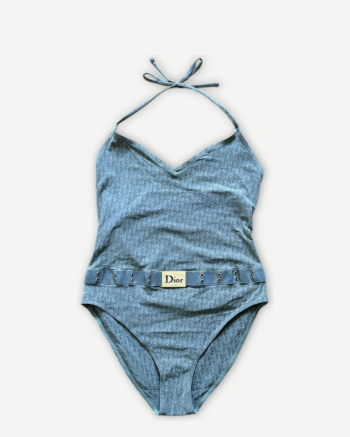 Christian Dior by John Galliano 2000s Belted Monogram Swimsuit