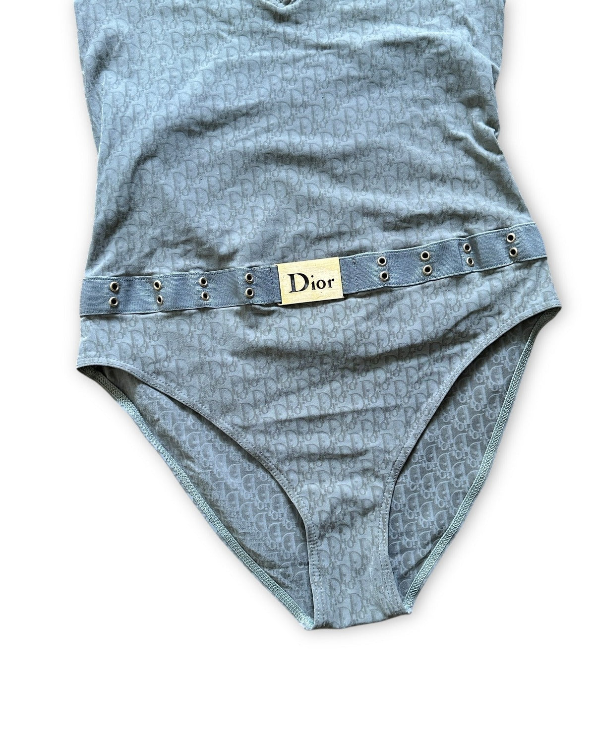 Christian Dior by John Galliano 2000s Belted Monogram Swimsuit