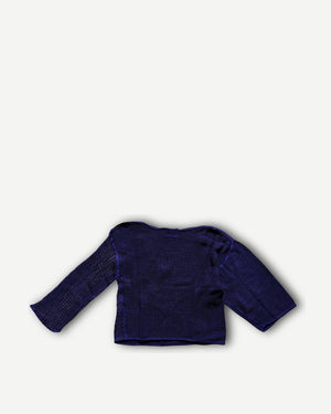 Jean Paul Gaultier 80s Equator Asymetrical Patchwork Floral Knit