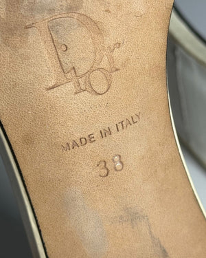 Christian Dior by John Galliano 2000s Monogram Key Lock Heeled Mules