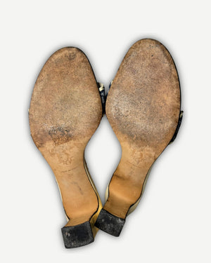 Christian Dior by John Galliano 2000s Monogram Key Lock Heeled Mules