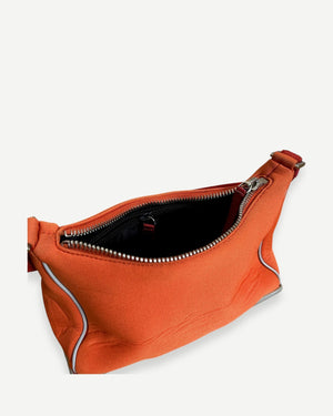 Prada Sport 90s Orange Neoprene Hand Bag