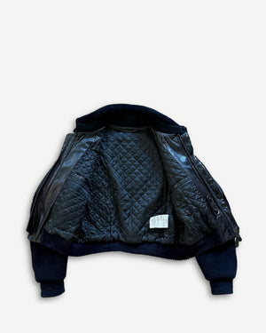 Burberry Prorsum FW13 Prototype Geometric Shearling Bomber Jacket