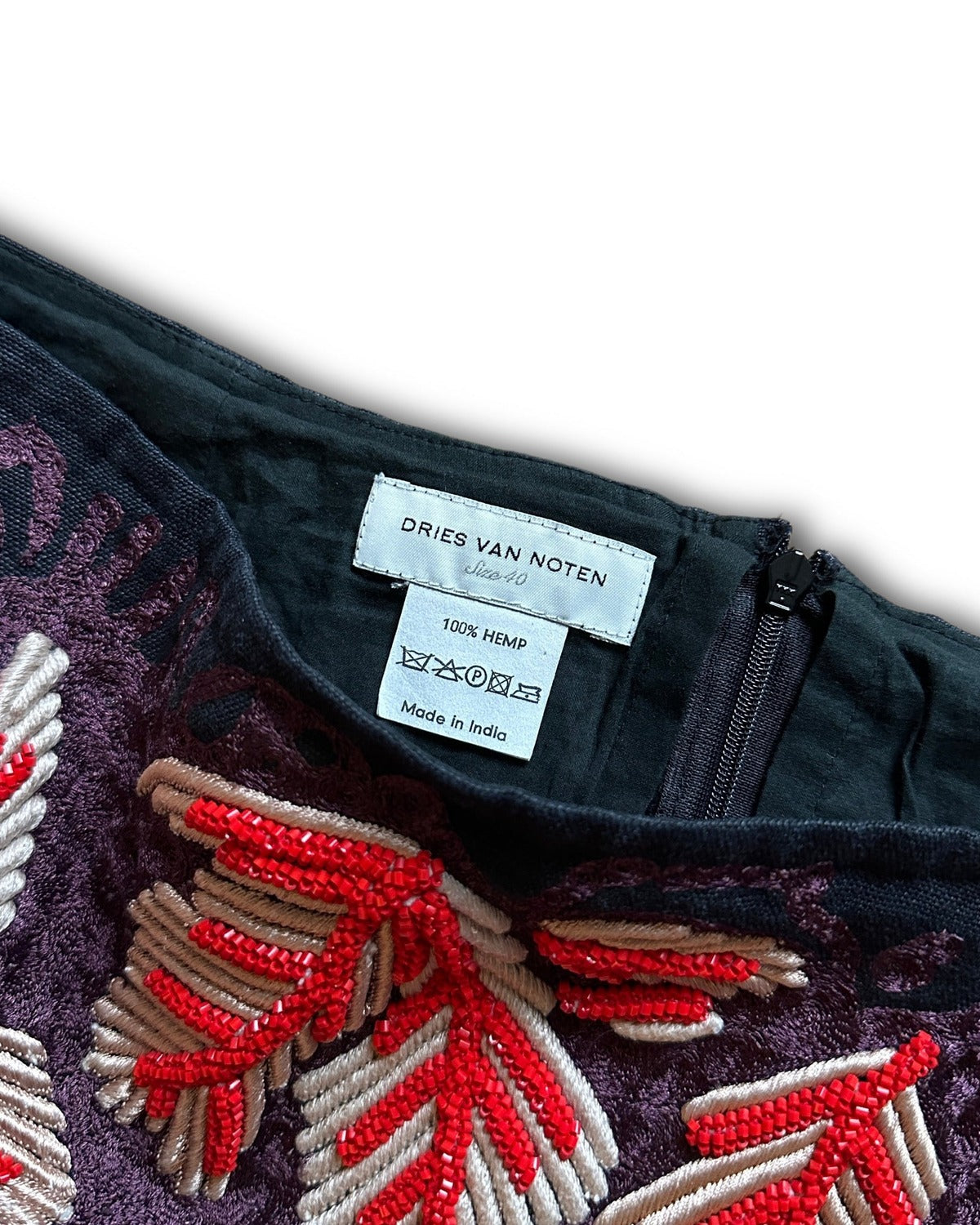 Dries Van Noten Floral Embellished Skirt