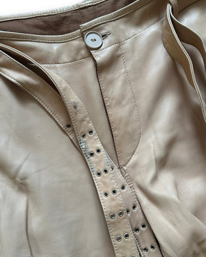 Jean Paul Gaultier Homme 90s Leather Strap Bondage Cargo Pants
