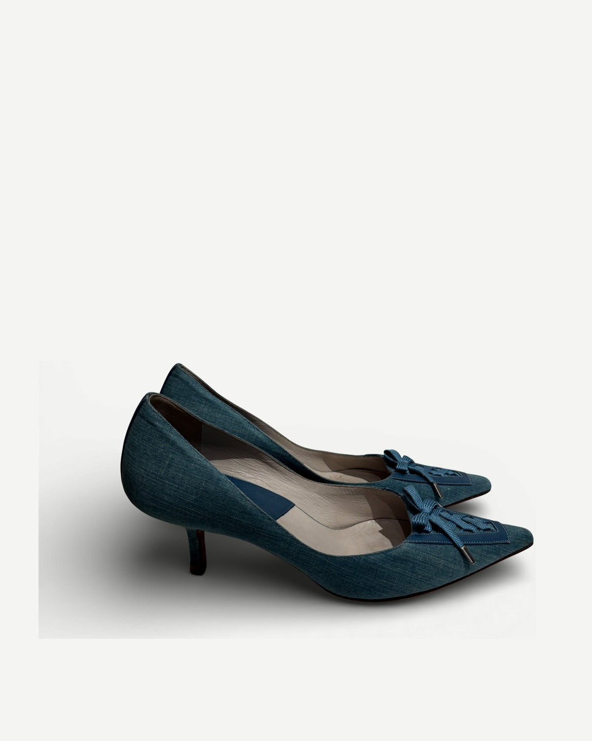Christian Dior FW02 by John Galliano Laced Denim Heels