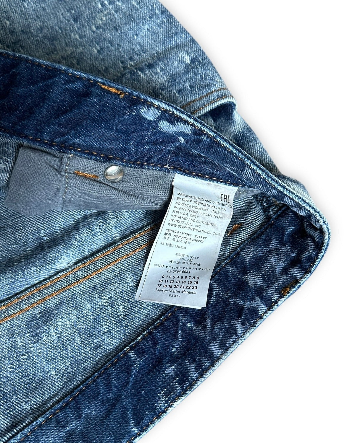 Maison Margiela FW15 Pilled Denim