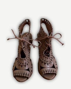 Azzedine Alaia Braided Leather Heels