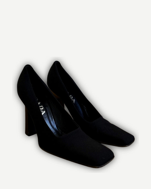 Prada FW99 Square Toe Heels - Ākaibu Store