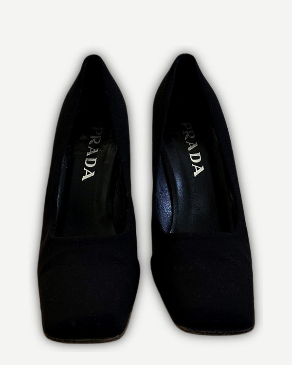 Prada FW99 Square Toe Heels - Ākaibu Store