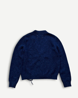 Maison Margiela FW20 Navy Multicolor Destroyed Cardigan