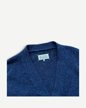Maison Margiela FW20 Navy Multicolor Destroyed Cardigan