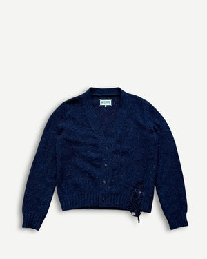 Maison Margiela FW20 Navy Multicolor Destroyed Cardigan