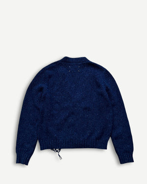 Maison Margiela FW20 Navy Multicolor Destroyed Cardigan