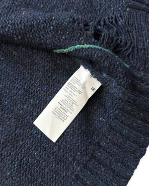 Maison Margiela FW20 Navy Multicolor Destroyed Cardigan