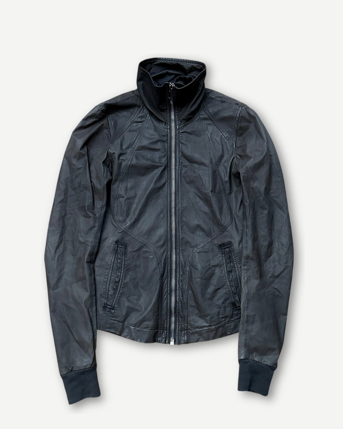 Rick Owens Vintage Intarsia Lamb Leather Jacket