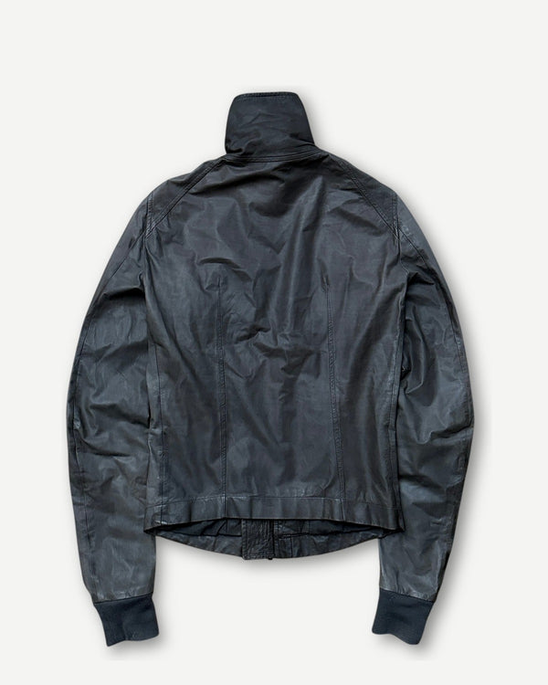 Rick Owens インターシャ　intarsia 46 Rick Owens Vintage Intarsia Lamb Leather Jacket - Ākaibu Store