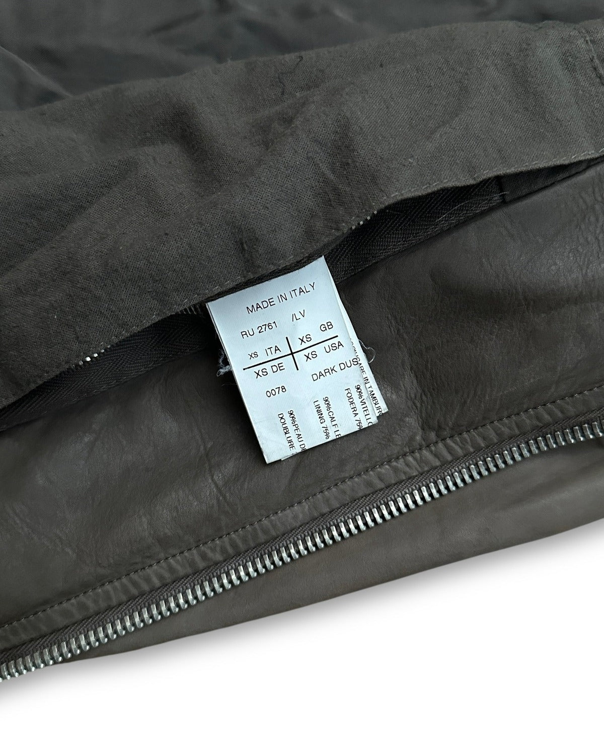 Rick Owens Vintage Intarsia Lamb Leather Jacket