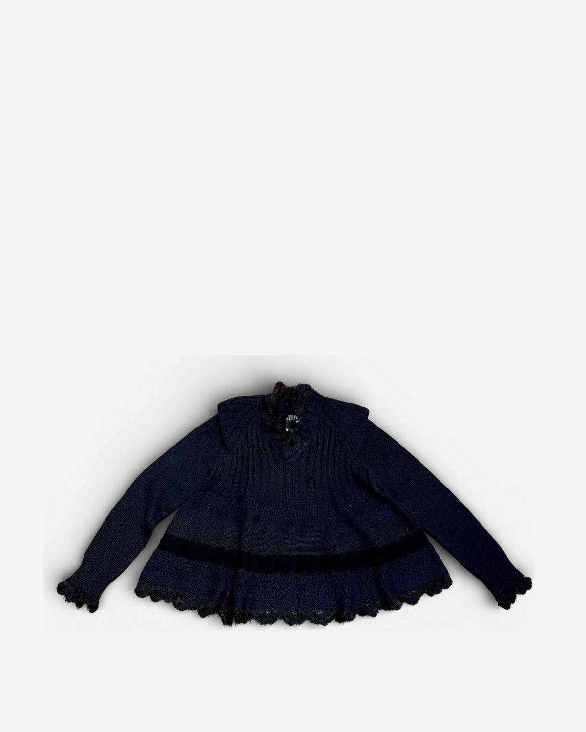 Jean Paul Gaultier 90s Patchwork Distressed Knit