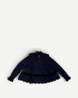 Jean Paul Gaultier 90s Patchwork Distressed Knit