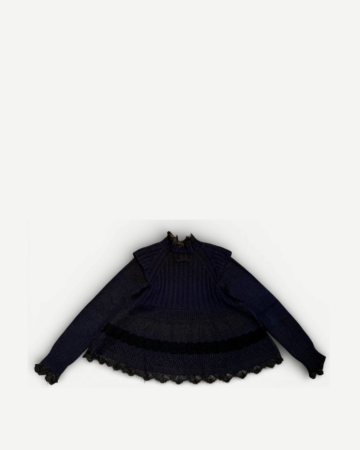 Jean Paul Gaultier 90s Patchwork Distressed Knit