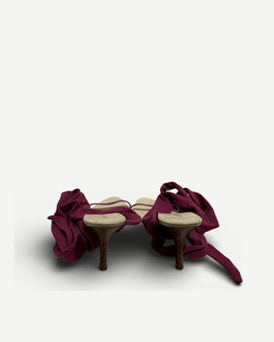 Helmut Lang 2000s Fuchsia Strap Tie Up Heeled Sandals