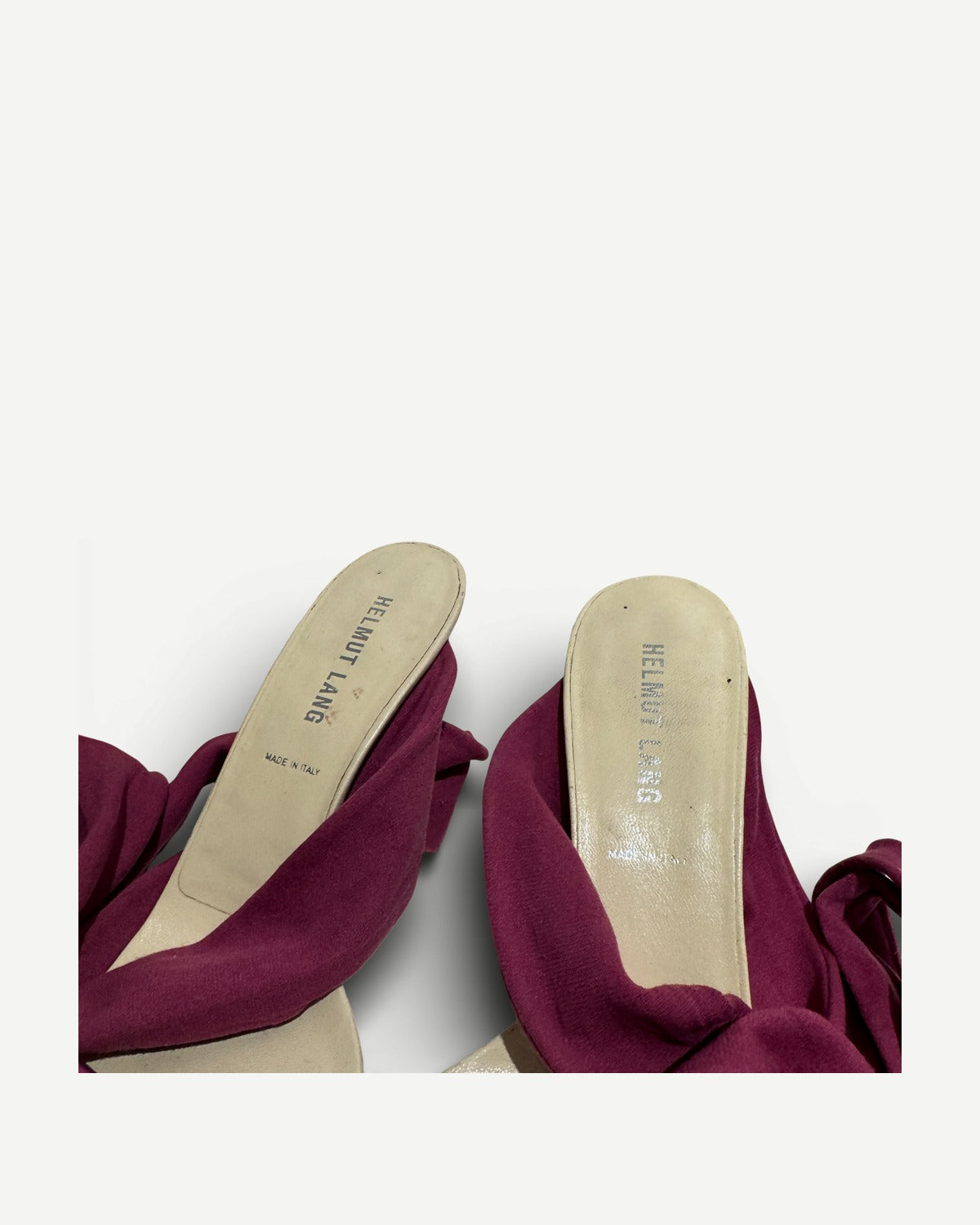 Helmut Lang 2000s Fuchsia Strap Tie Up Heeled Sandals