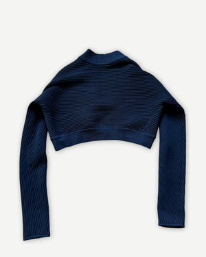 Azzedine Alaia Blue Bolero Jacket