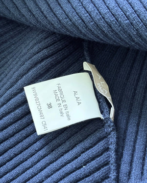 Azzedine Alaia Blue Bolero Jacket