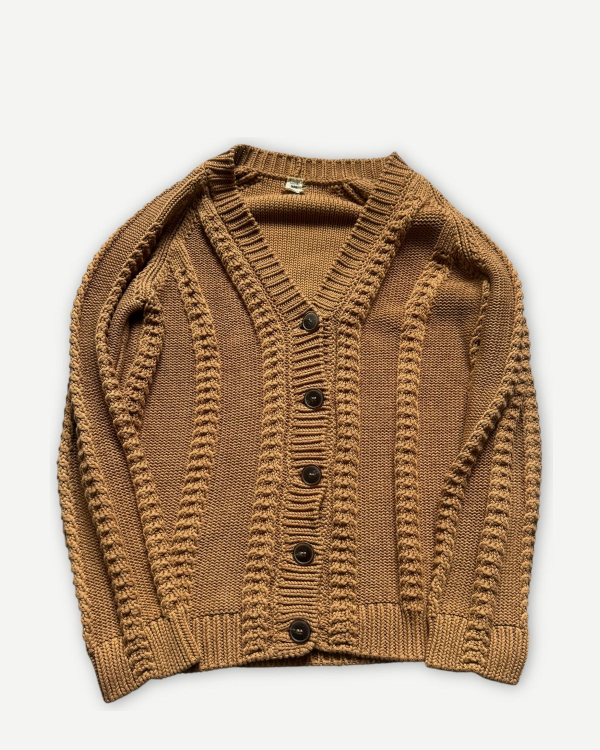 Hermes 2000s by Martin Margiela Brown Knit Cardigan