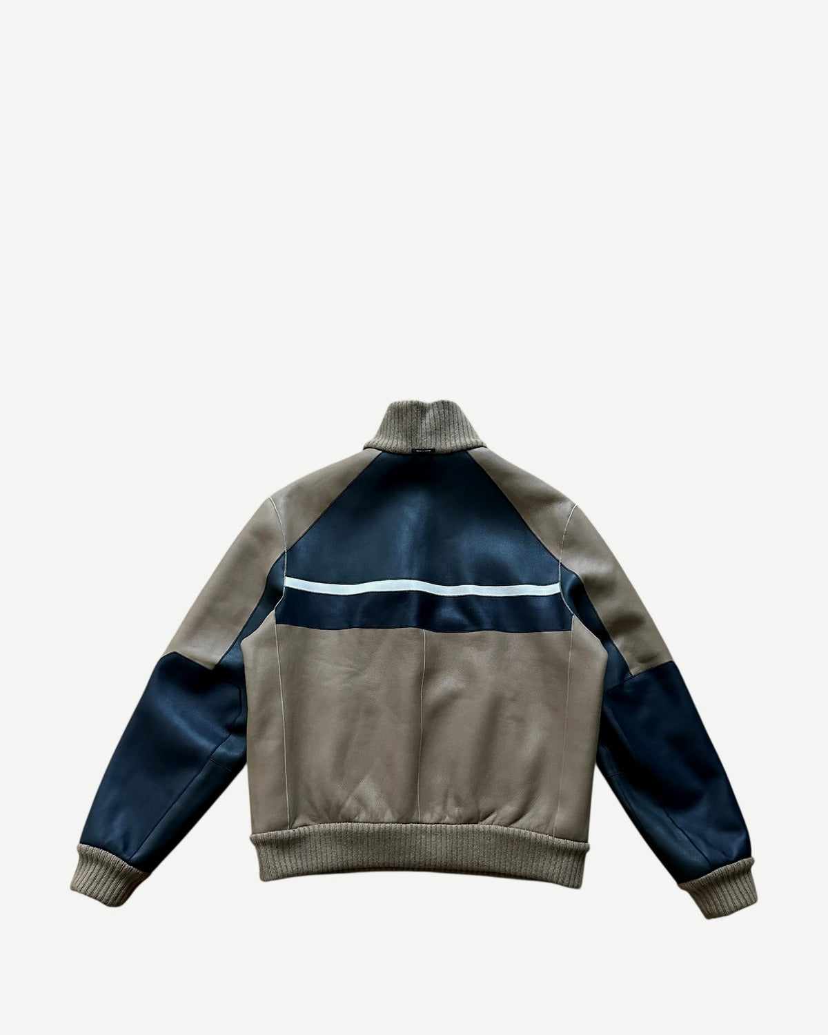 Hermès FW20 Reversible Shearling Leather Paneled Half Zip Jacket