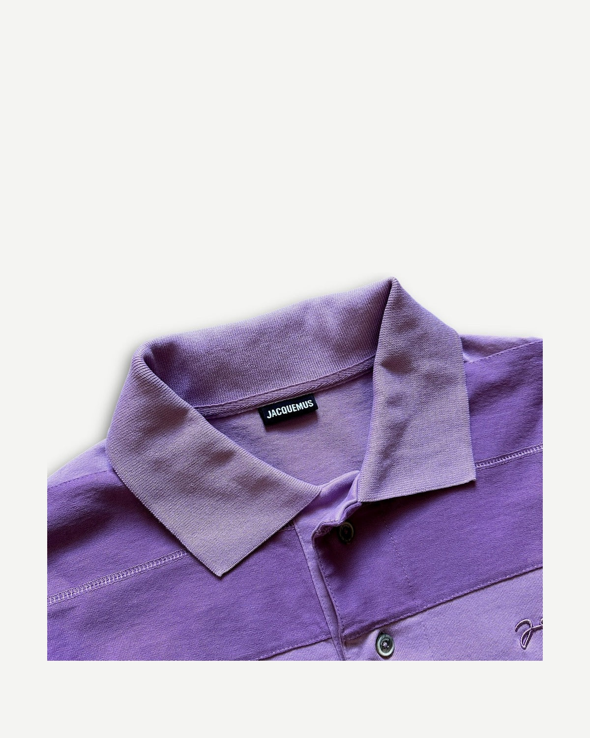 Jacquemus Purple Striped Polo Longsleeve